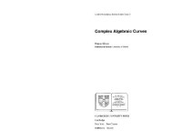 Frances Kirwan — Complex algebraic curves