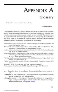 Paul R. Loconto — Trace Environmental Quantitative Analysis