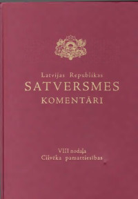 Zin. vad. prof. R. Balodis Zin, redkol.: prof, A. Endziņš, prof. R. Apsitis — Latvijas republikas satversmes komentāri