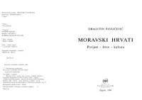 Dragutin Pavličević — Moravski Hrvati: Povijest, život, kultura