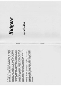Jack Feuillet — Bulgare