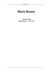 Anna Sewell — Black Beauty