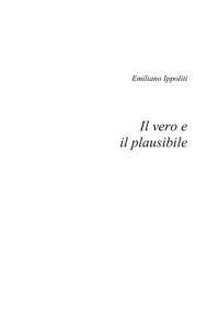 Emiliano Ippoliti [Ippoliti, Emiliano] — Il vero e il plausibile