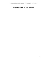 HANCOCK, Graham & BAUVAL, Robert — The Message of the Sphinx