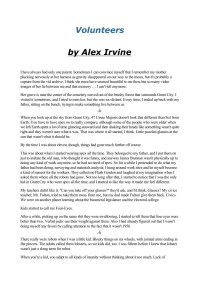 Unknown — Alex Irvine Volunteers