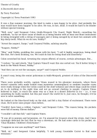 Terry Pratchett — Theater of Cruelty