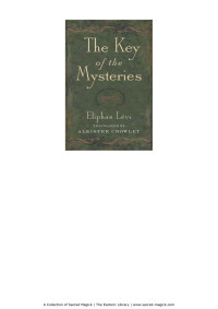 Eliphas Lévi — The key of the Mysteries