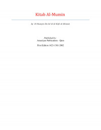 Al-Husayn Sa'id al-Ahwazi — Kitab al-Mu'min