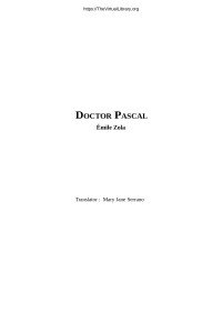 Émile Zola — Doctor Pascal