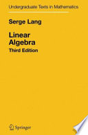 Serge Lang — Linear Algebra