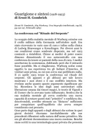 Aby Warburg & Ernst H. Gombrich — Guarigione e sintesi