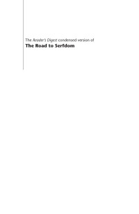 Friedrich August Hayek — IEA Road to Serfdom (The Reader’s Digest condensed version)