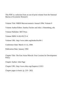 John Page — The East Asian Miracle