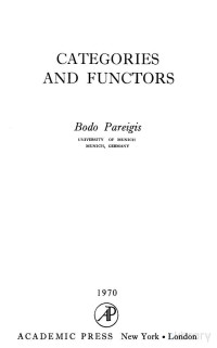 Bodo Pareigis — Categories and Functors