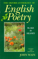 Oxford library of English poetry — The Oxford Anthology of English Poetry: Volume II: Blake to Heaney