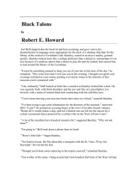 Black Talons — Howard, Robert E. - Horror 1933 - Black Talons