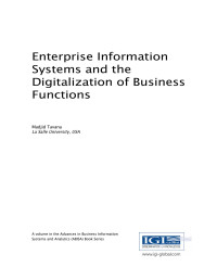 Tavana, Madjid — Enterprise Information Systems and the Digitalization of Business Functions