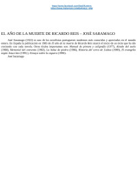 José Saramago — EL AÑO DE LA MUERTE DE RICARDO REIS – JOSÉ SARAMAGO