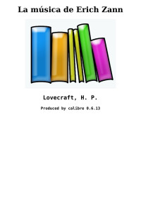 Lovecraft, H. P. [Lovecraft, H. P.] — La música de Erich Zann