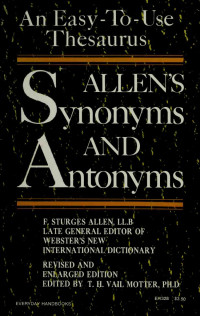 Allen Frederic Sturges — Allen's Synonyms and Antonyms 2 ed.