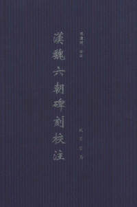 毛远明校注 — 汉魏六朝碑刻校注 第二册