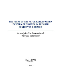 Paul Dan — Reformation within Romanian Eastern Orthodoxy