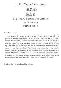 I Eat Tomatoes — Stellar Transformations - Book 18 - Exalted Celestial Mountain