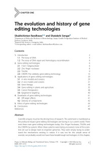 Shubhchintan Randhawa & Shatakshi Sengar — The evolution and history of gene editing technologies