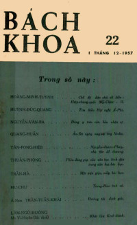 Huỳnh Văn Lang & Lê Ngộ Châu — Tạp chí Bách Khoa (1957--1975) # 022