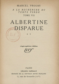 Proust / Marcel / 1871-1922 / 0070 — Albertine disparue / Marcel Proust