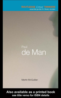 Martin McQuillian [McQuillian, Martin] — Paul de Man