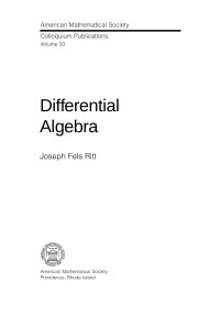 Desconocido — Ritt Joseph Differential Algebra