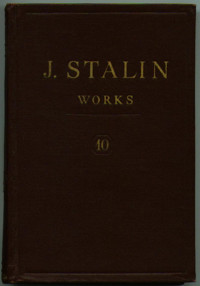 J. V. Stalin — J. Stalin — Works, Vol. 10