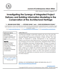 Dr. BRAHMI BANI FERIEL , Dr. KITOUNI ILHAM  and Dr. SASSI BOUDEMAGH SOUAD — Investigating the Synergy of Integrated Project Delivery and Building Information Modeling in the Conservation of the Architectural Heritage