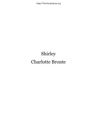 Charlotte Brontë — Shirley