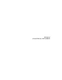 Leonard Meirovitch — Methods of Analytical Dynamics