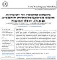 Dr. ADEDIREFUNMILAYO MOKUNFAYO  , Dr. ADEGBILEMICHAEL BABATUNDE — The Impact of Peri-Urbanisation on Housing Development: Environmental Quality and Residents' Productivity in Ibeju-Lekki, Lagos