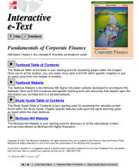 Ross — Fundamentals of Corporate Finance Main Menu