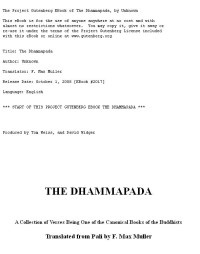 Muller, F. Max — Dhammapada, a collection of verses; being one of the canonical books of the Buddhists