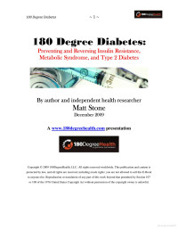 Matt Stone — 180 Degree Diabetes: Preventing and Reversing Insulin Resistance, Metabolic Syndrome, and Type 2 Diabetes