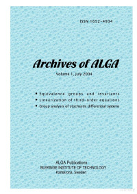 Blekinge Institute of Technology — Archives of ALGA - Vol 1