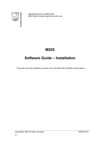 The Open University — M255 Software Guide- Installation
