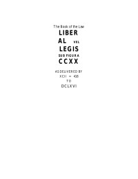 Aleister Crowley — Book 4, Part IV: The Law