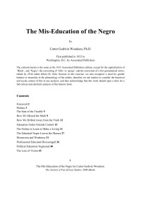 Carter Godwin Woodson — The Mis-Education of the Negro