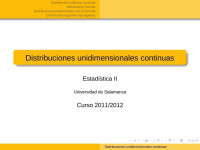 Estadística II — Distribuciones unidimensionales continuas
