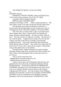 Chobsky, Stephen — Chobsky, Stephen - The Perks of Being a Wallflower