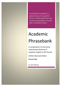 Mfwssjcm — Academic Phrasebank Enhanced Personal 2015b 2nd Edition