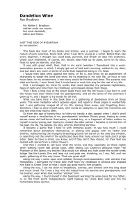 Ray Bradbury [Bradbury, Ray] — Dandelion Wine