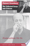 Clement Greenberg — The Collected Essays and Criticism, Volume 3