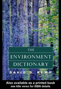 David  Kemp — The Environment Dictionary